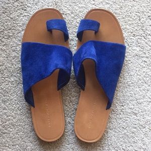 DVF blue suede slides Size 8
